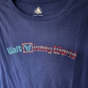 NWT Disney Parks Walt Disney World Patriotic Rhinestone Tee Shirt Sz M